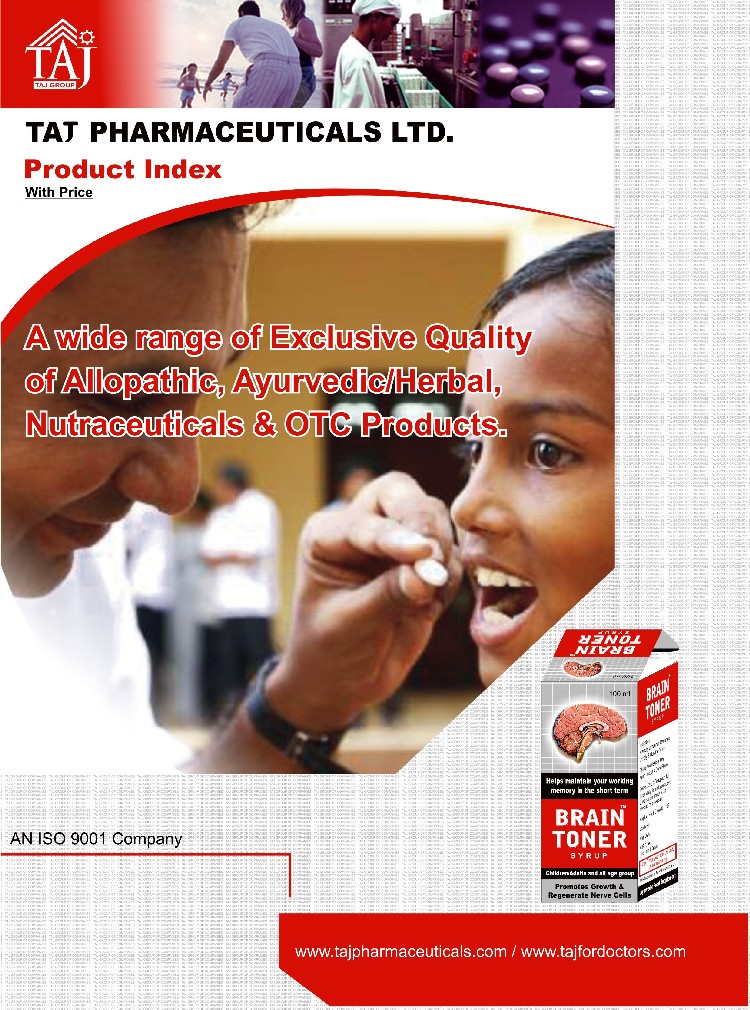 Taj Product Brochure Cover Page
