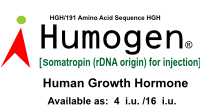 Humogen [somatropin [rDNA origin) for injection] is indicated